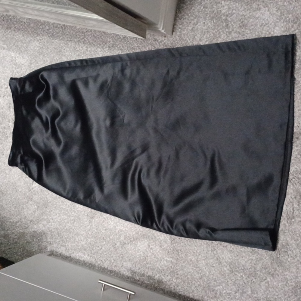 Formal evening full length satin A-line skirt
